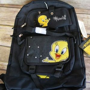 Vintage Looney tunes tweety Bird Backpack set
